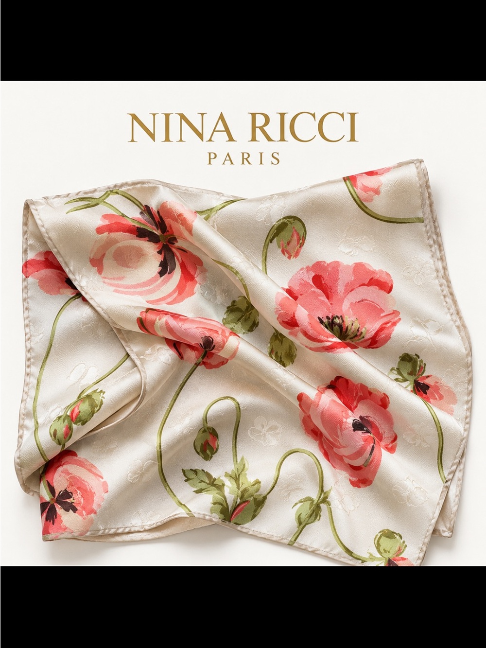 NWOT NINA RICCI, 100% Silk scarf!